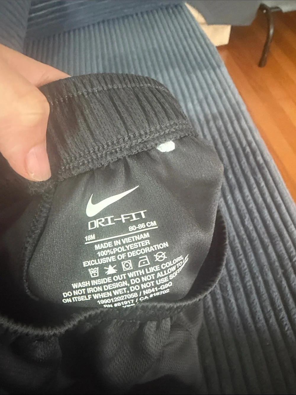 Nike Black Mesh Training Shorts with White Swoosh